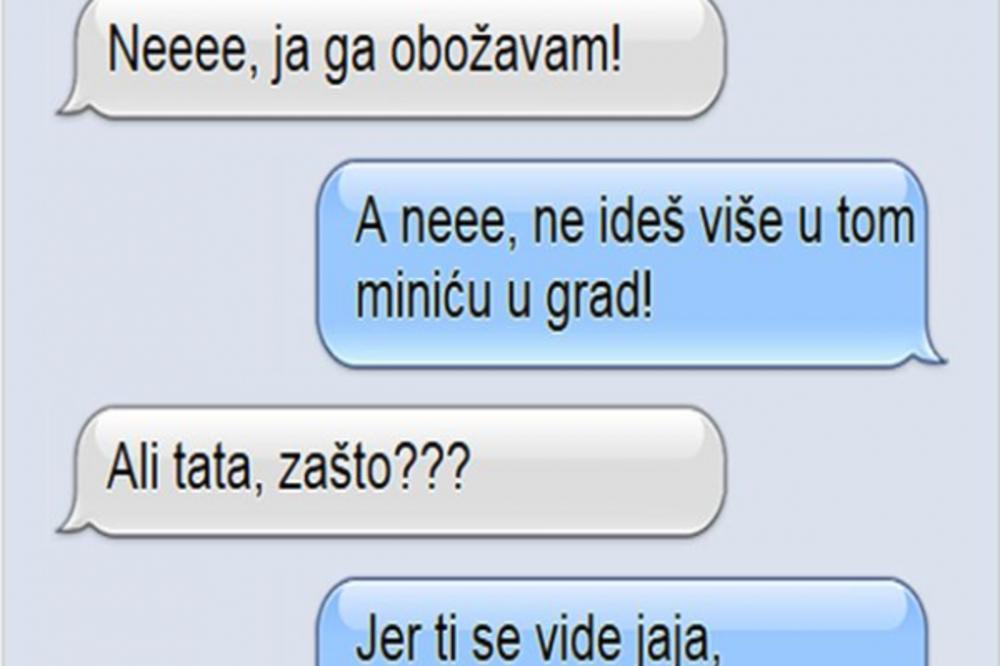 TATA ME JE VIDEO U MINIĆU, PA MI ŽESTOKO ZAPRETIO PORUKOM, NE SMEM VIŠE DA GA NOSIM, A EVO I ZAŠTO!