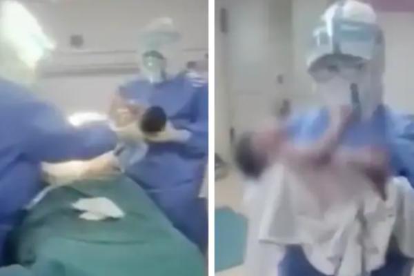 LEKARE OBLIVAO ZNOJ: Izveden CARSKI REZ na ženi koja je zaražena KORONAVIRUSOM! Poznato je šta je sa BEBOM (VIDEO)