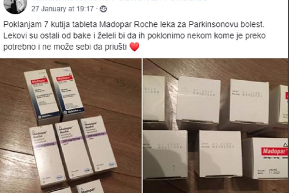 BRAVO ZA OVU HUMANU SRPKINJU! Poklanja 7 kutija lekova za Parkinsonovu bolest, ostali su joj od bake (FOTO)