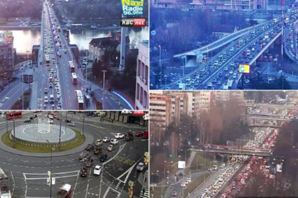 LUDAČKE GUŽVE ZBOG SAOBRAĆAJA U CENTRU GRADA: Kolone vozila na Gazeli i Pančevcu zbog požara!