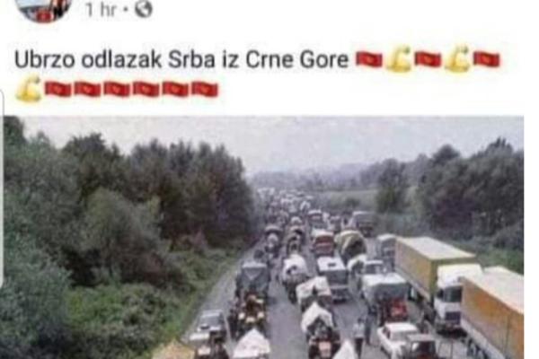 NAJAVLJUJE ETNIČKO ČIŠĆENJE SRBA IZ CRNE GORE! Okačio jezivu fotku sa TRAKTORIMA!