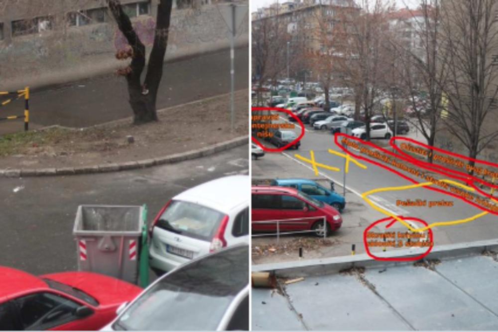 NA NOVOM BEOGRADU LETE KONTEJNERI, ALI STVARNO! Vetar ga toliko jako oduvao da se zakucao u AUTO!? (FOTO)