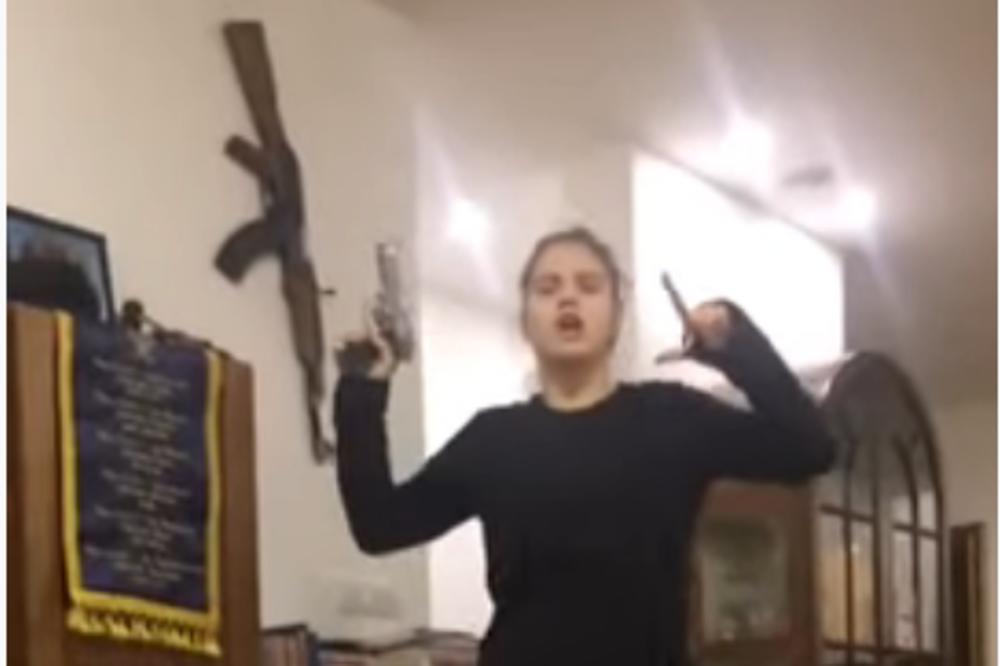 KALAŠNJIKOV NA ZIDU, PIŠTOLJ U RUKAMA! Milogorka je ovim videom PODIGLA SRBIJU I CRNU GORU NA NOGE, na JEZIV način