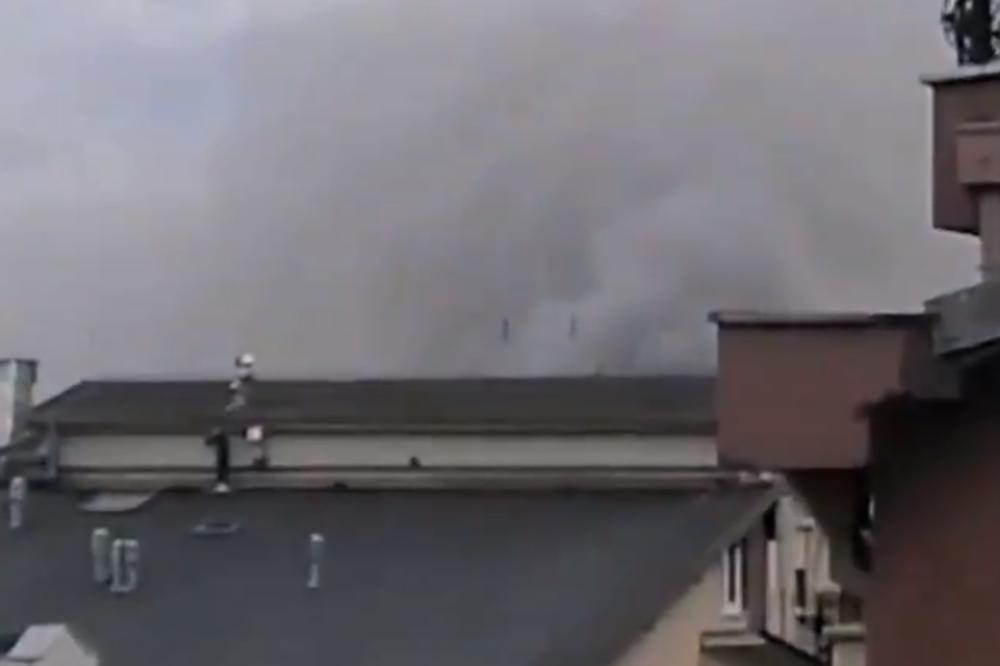 IZBIO POŽAR U BRAĆE JERKOVIĆ! Vatrogasci na terenu, crn dim se vidi iz drugih delova grada! (VIDEO)