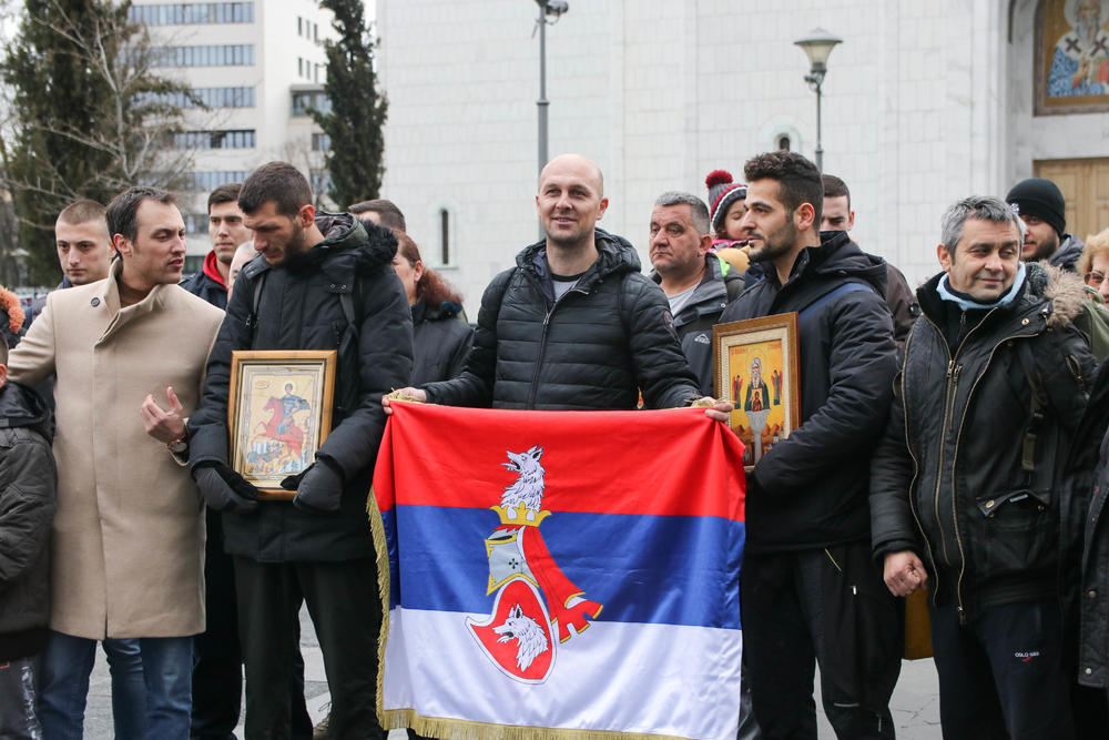 Ispred Hrama Svetog Save 