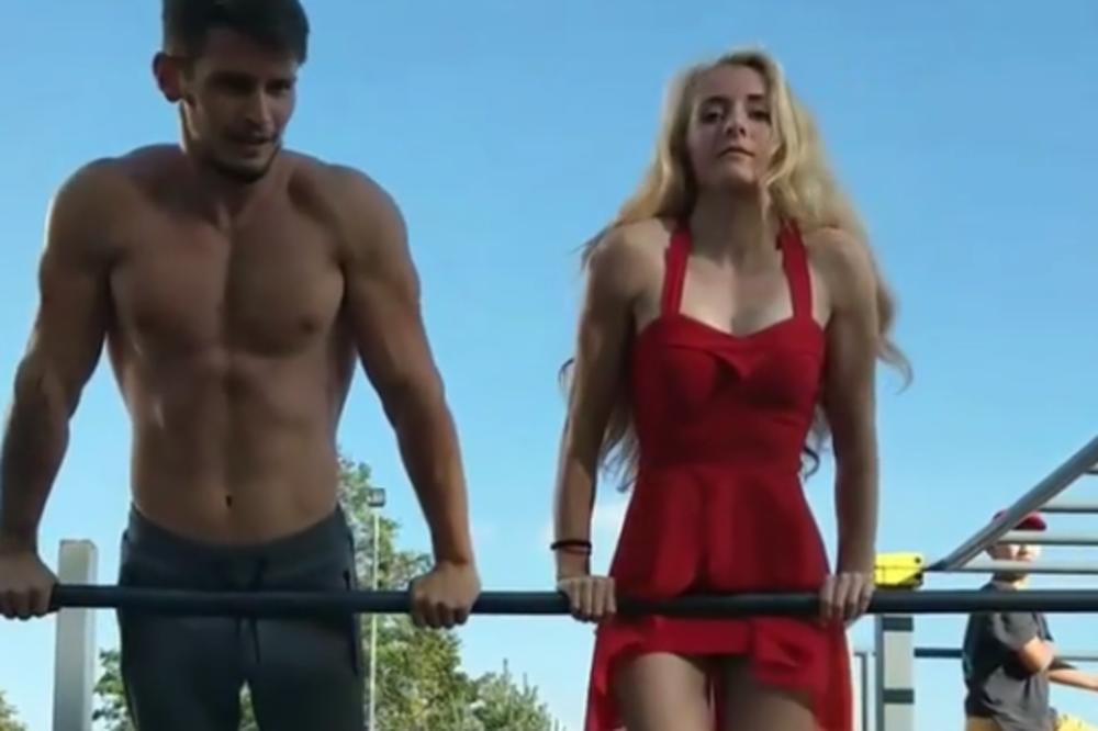 TATJANA POBEĐUJE SVAKOG MUŠKARCA U ZGIBOVIMA, I TO U USKOJ HALJINI: Ova devojka ima neverovatnu SNAGU (VIDEO)