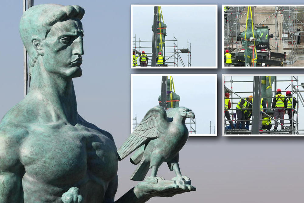 POBEDNIK SE VRATIO NA SVOJE POSTOLJE! Postavljanje čuvenog spomenika na Kalemegdanu IZ MINUTA U MINUT! (VIDEO)