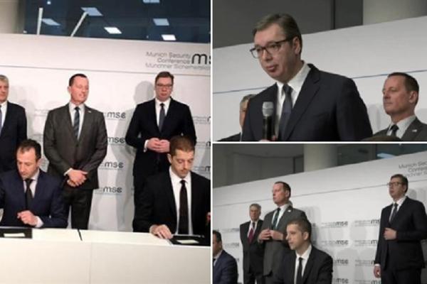 SREĆAN SAM ZBOG PISMA O NAMERAMA, A ZA HARADINAJEVO UPOZORENJE KURTIJU ME BAŠ BRIGA! Vučić poslao poruku iz Minhena