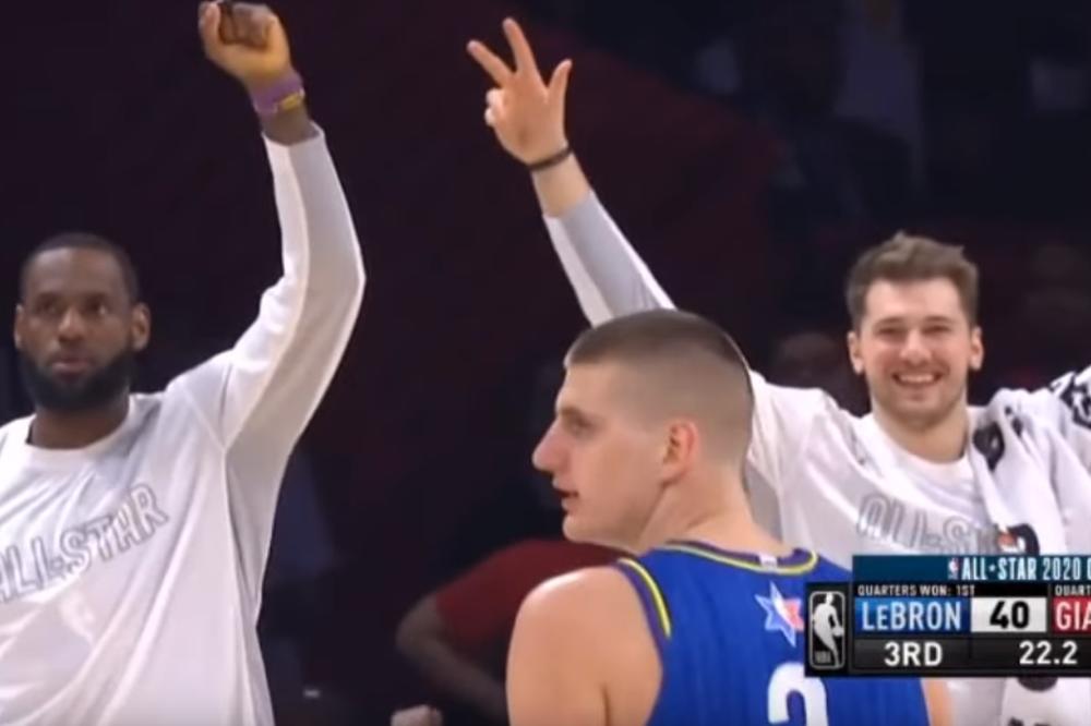 JOKIĆ NAJMANJE IGRAO, ALI JE ODUŠEVIO: Srbin na Ol-Staru nasmejao celu dvoranu u Čikagu!