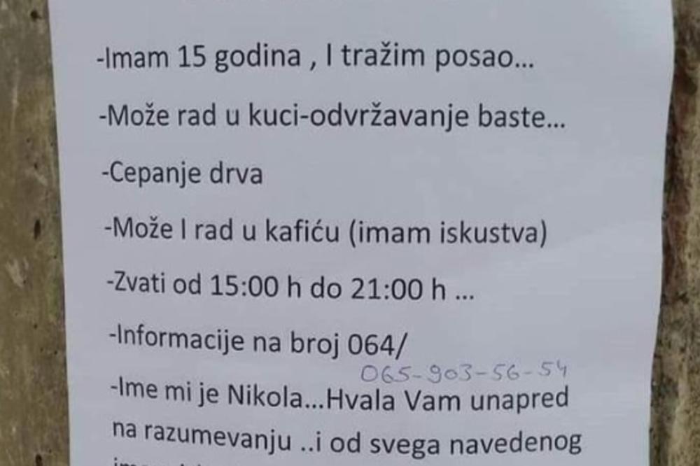 IMAM 15 GODINA, CEPAĆU DRVA I ODRŽAVATI BAŠTE: Pozvali smo oglas o kome bruji Srbija, ŽEŠĆA PREVARA JE U PITANJU!