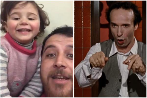 NAJPOTRESNIJI SNIMAK IZ SIRIJE: Ovaj otac je poput junaka iz filma ŽIVOT JE LEP - pogledajte zašto (VIDEO)