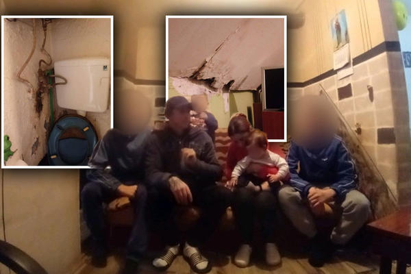 VLADIMIR I 5 ČLANOVA NJEGOVE PORODICE ŽIVE U 20 KVADRATA! I to preti da im se SRUŠI NA GLAVU (FOTO)