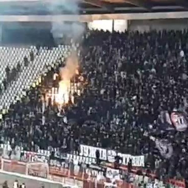 NEMILE SCENE, GORI MARAKANA: Grobari zapalili južnu tribinu stadiona Zvezde!