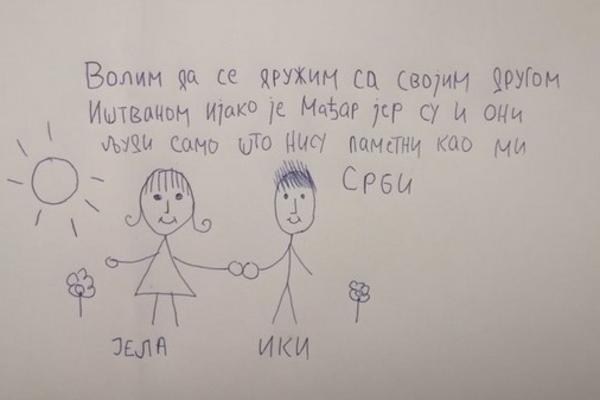 I MAĐARI SU LJUDI, SAMO NISU PAMETNI KAO SRBI! Svi pričaju o crtežu ovog deteta! (FOTO)