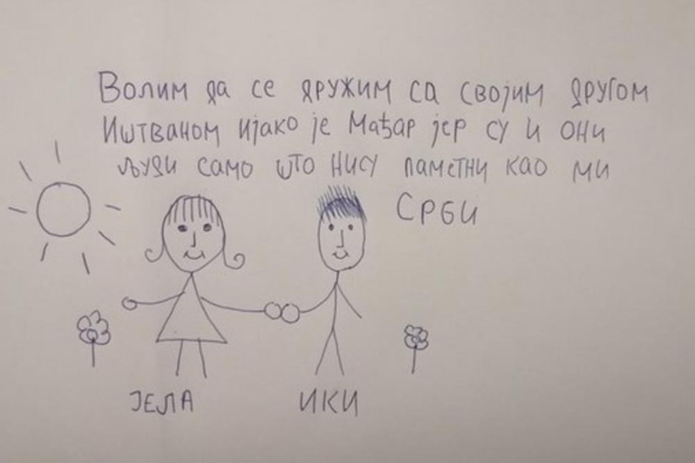 I MAĐARI SU LJUDI, SAMO NISU PAMETNI KAO SRBI! Svi pričaju o crtežu ovog deteta! (FOTO)