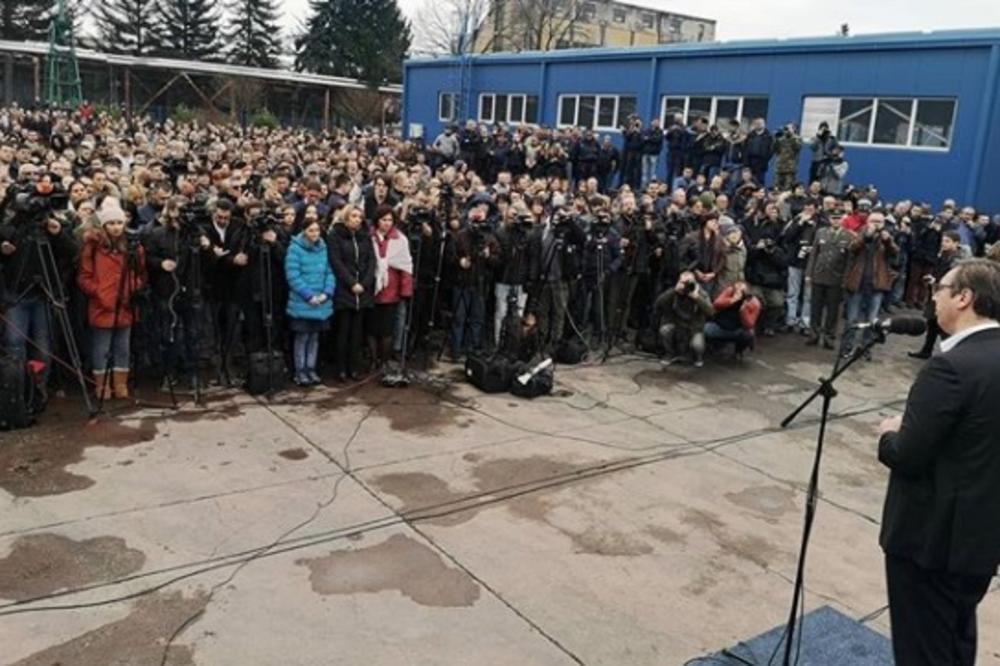 VUČIĆ U KRUŠIKU: Nećete imati PROBLEMA sa POSLOM I PLATAMA, SAMO POMOZITE DRŽAVI! (UŽIVO)