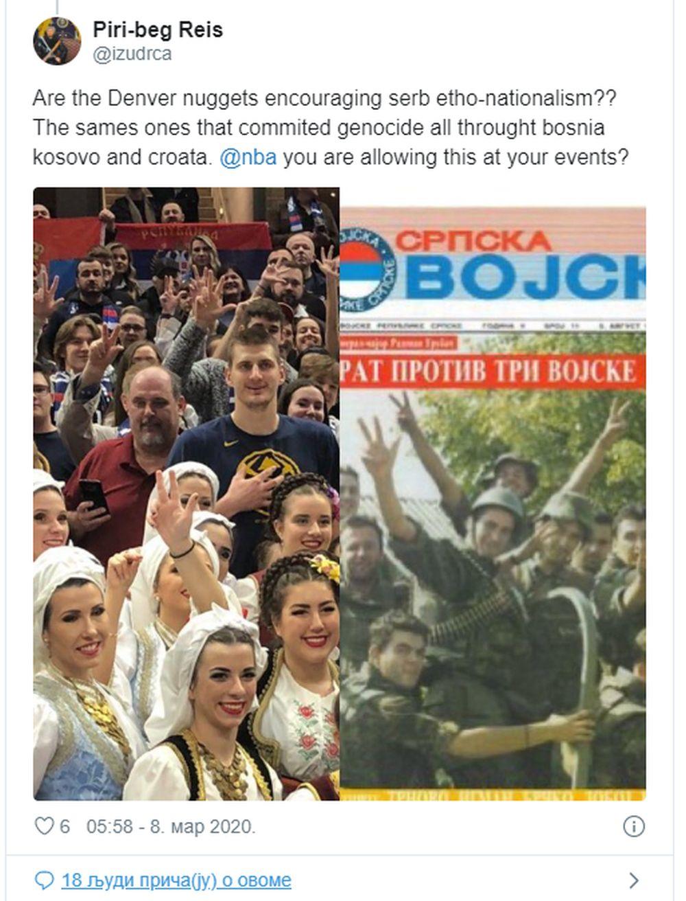 Ovaj čovek je optužio Jokića da je velikosrpski nacionalista