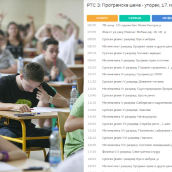 IZAŠAO RASPORED NASTAVE ZA ĐAKE KOJA ĆE BITI NA RTS: Ovde ga možete pogledati, tiče se svih roditelja i dece (FOTO)