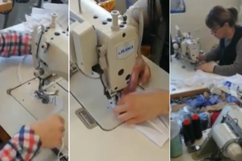 ŽENE U OVOJ SRPSKOJ FABRICI PRAVE ZAŠTITNE MASKE: Rade punom parom, PUN GAS NE PUŠTAJU (VIDEO)