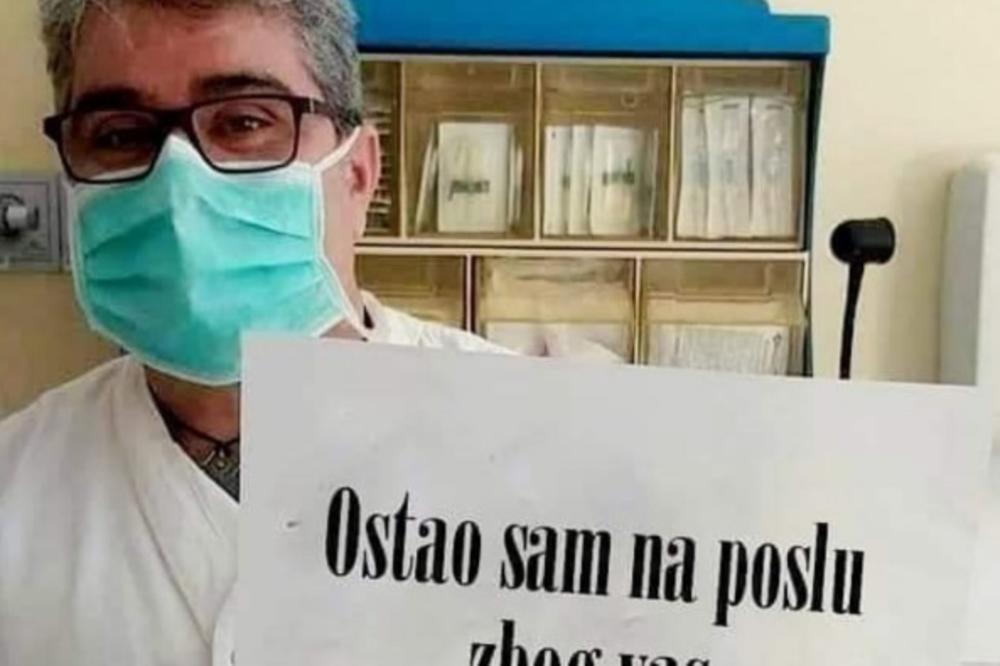 POJAVILA SE FOTOGRAFIJA KOJA ĆE SVE ODUŠEVITI: Ovaj LEKAR ima PORUKU koju svi treba da UPAMTIMO