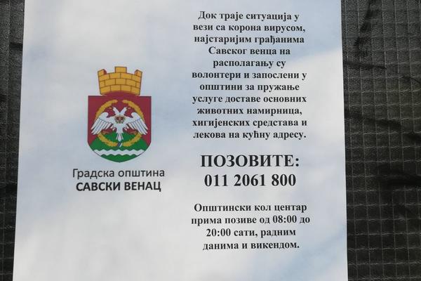 BORBA PROTIV KORONAVIRUSA: Opština Savski venac pomaže najstarijim sugrađanima (FOTO)