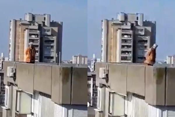 OVAJ DEKA IZ NOVOG SADA JE OBRNUO IGRICU: Oglušio se na zabranu kretanja, nastao je HIT SNIMAK (VIDEO)