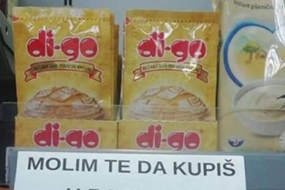 PORUKA PORED KVASCA U PRODAVNICI IZAZVALA BURU: Da li je moguće da OVO mora da se napiše? (FOTO)