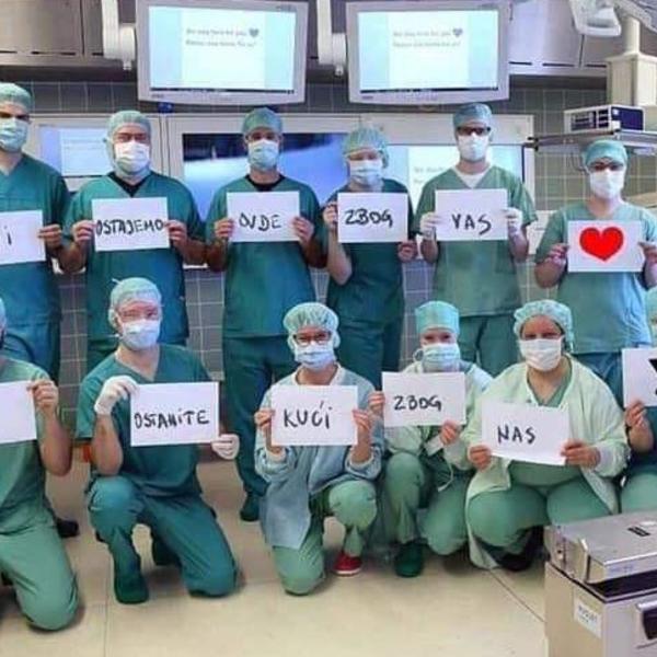 MI OSTAJEMO OVDE ZBOG VAS, VI OSTANITE KUĆI ZBOG NAS: Ljudi, hajde da ne otežavamo posao NAŠIM JUNACIMA (FOTO)