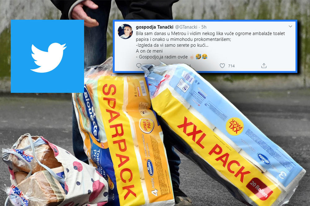 SAMO VI SER*ETE PO KUĆI! Srpkinja videla tipa s kolicima punim toalet papira, od njegovog odgovora joj bride obrazi