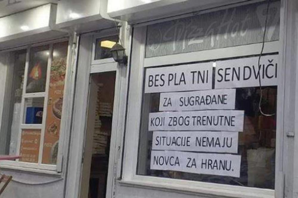 BESPLATNI SENDVIČI ZA SVE KOJI U OVOM TRENUTKU NEMAJU ZA HRANU: Ovo se zove SOLIDARNOST!
