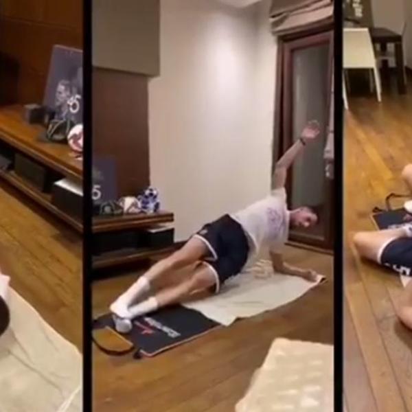 NEMA TU MNOGO FILOZOFIJE: Miloš Degenek demonstrirao Delijama kako se trenira za vreme karantina!