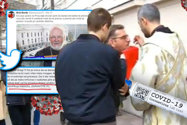 KO JE ŽIV U BOGU, NE PLAŠI SE SMRTI, ANĐEO DEZINFIKUJE SVE! Ovi ljudi ne vide problem oko pričešća 1 kašikom!