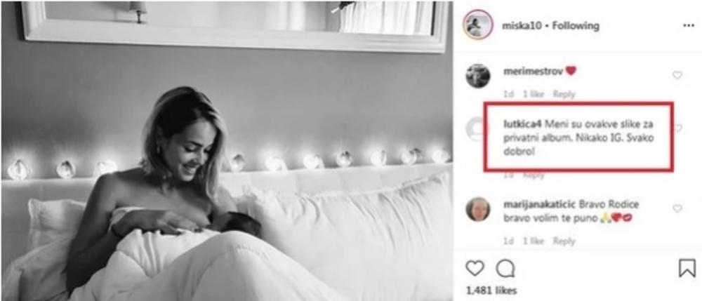 Fotka Antonije Mišure kako doji bebu  