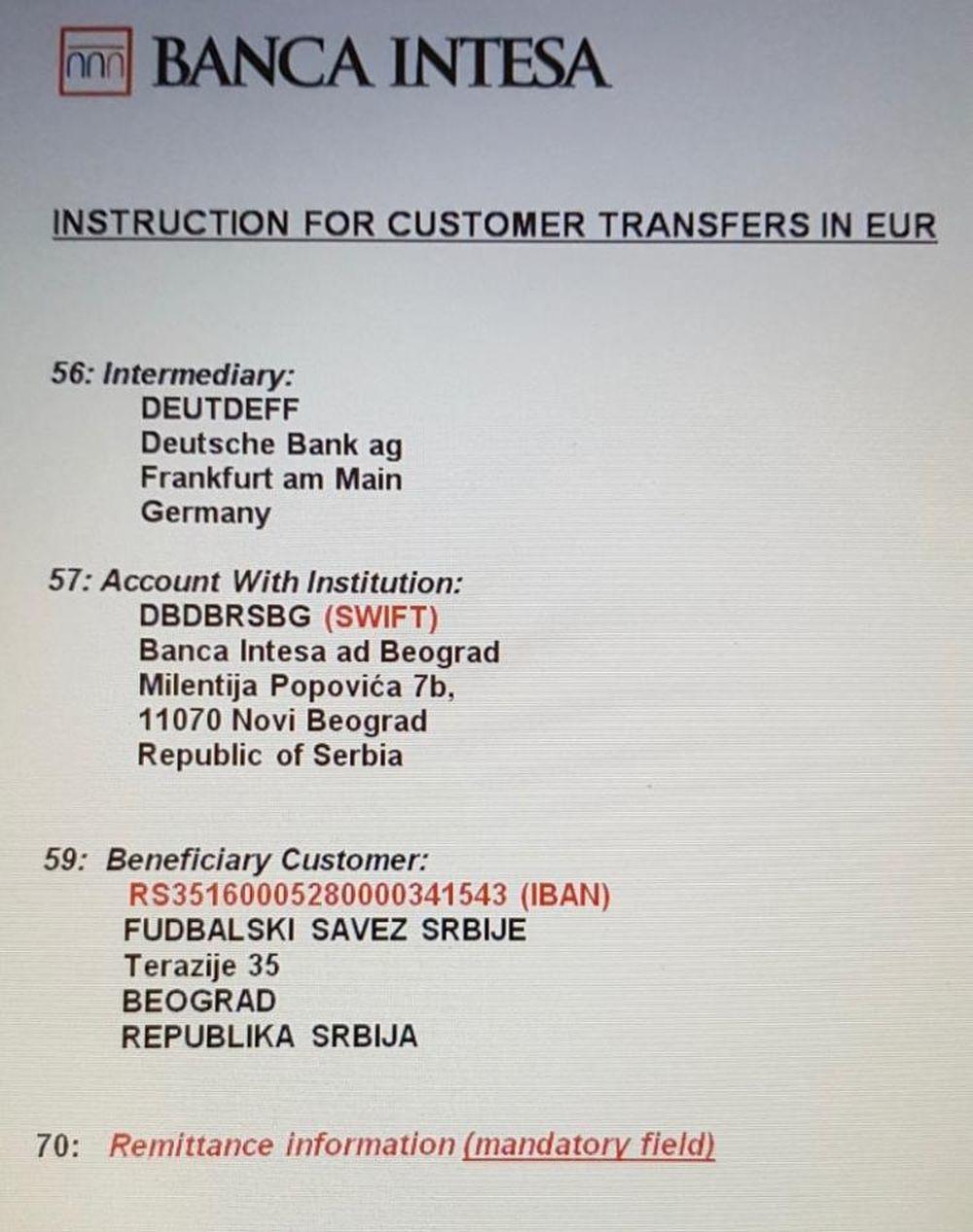 Namenski računi za pomoć koje je otvorio FSS