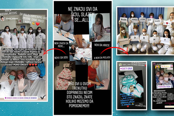 ARMIJA DIVNIH ŽENA UJEDINJENA U ZAŠTITI ONIH KOJI SU PRVI NA UDARU! One šiju maskice za LEKARE, SKINIMO IM KAPU