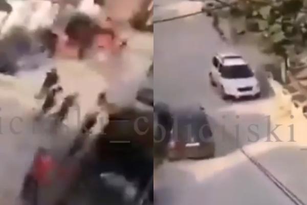 SIRENA, POLICIJA I BEŽI KOLIKO TE NOGE NOSE: Ovaj snimak iz Makedonije uzburkao je javnost (VIDEO)