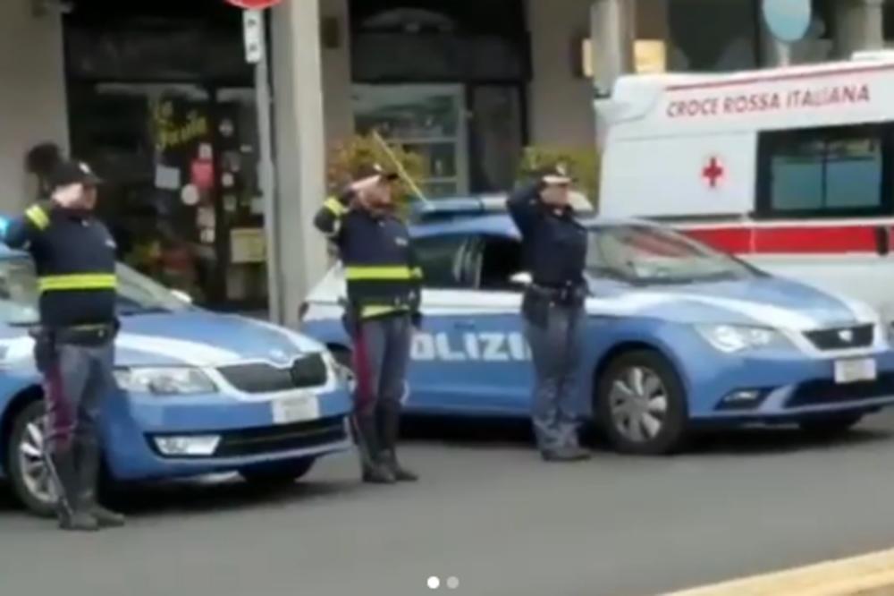 DIRLJIV SNIMAK IZ ITALIJE: Kada su naišli zdravstveni radnici, policajci su uradili nešto DIVNO (VIDEO)