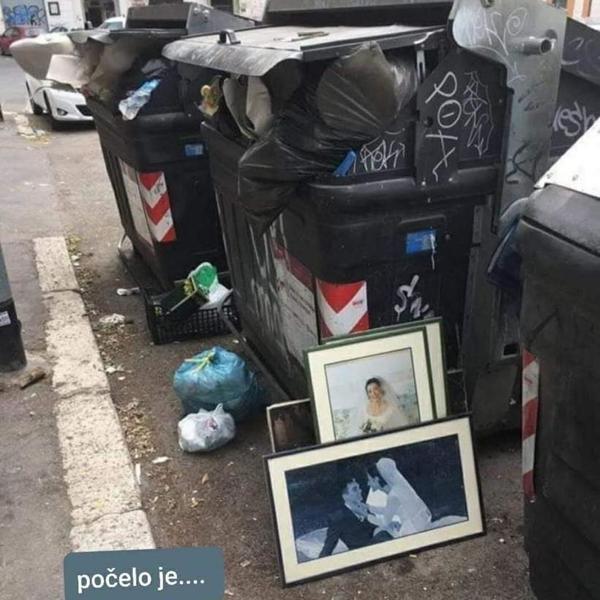 PRVE ŽRTVE KARANTINA: Neko je svog supružnika opasno iznervirao čim je pored kontejnera bačeno ovo! (FOTO)