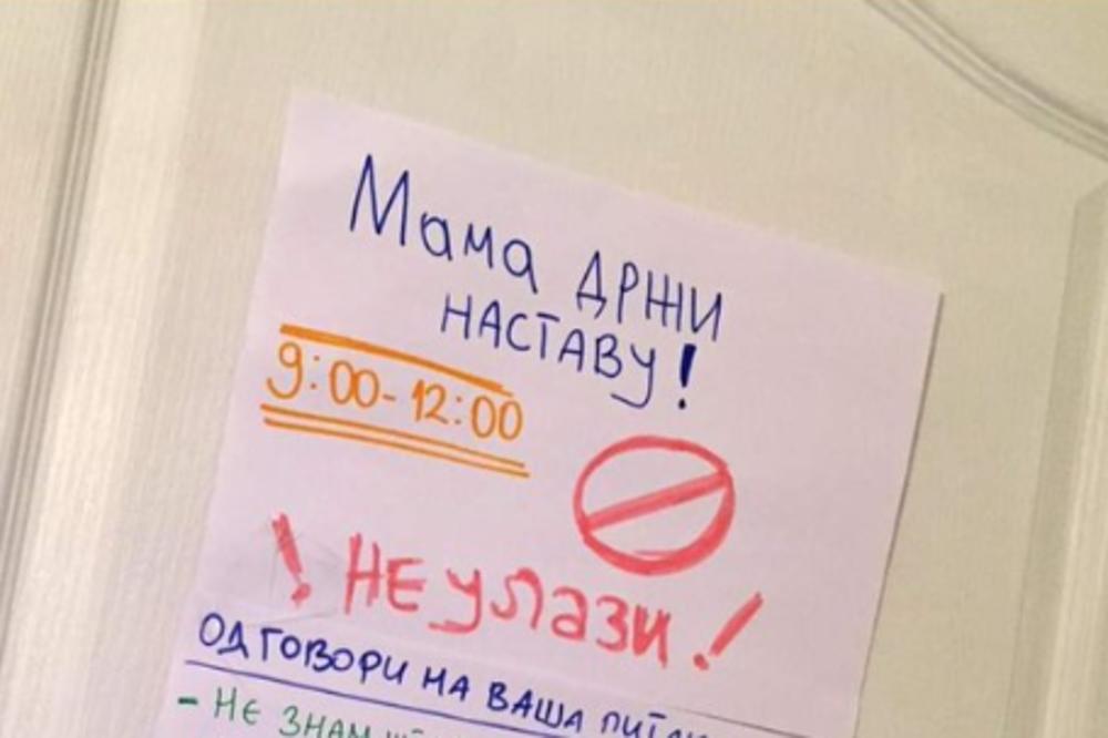 NE ZNAM ŠTA ČEMO ZA VEČERU! NA PRANJU JE! U 12! Majka drži nastavu za vreme korone, ne ulazi! (FOTO)