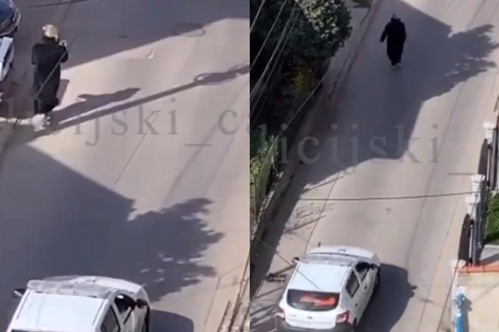 GOSPOĐO, AKO NISTE KRIVI ŠTO BEŽITE: Ova žena je uhvaćena kako štura, ali čekajte da vidite od koga! (VIDEO)