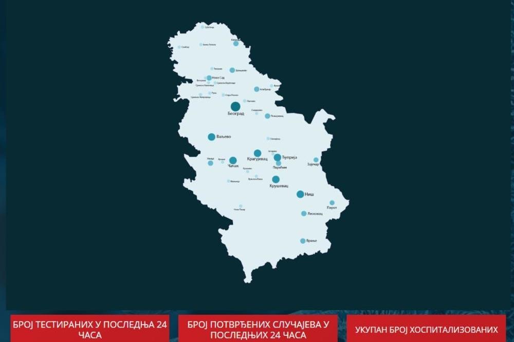MINISTARSTVO OBJAVILO NOVU KARTU: Ovo su žarišta COVID-19 u Srbiji, veći procenat smrtnosti kod muškaraca (MAPA)