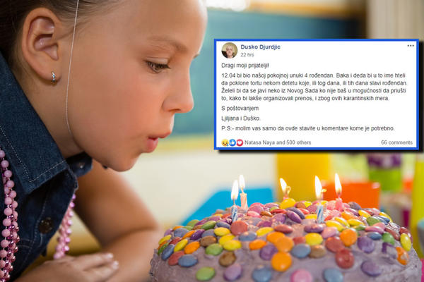 12. APRILA BI NAŠOJ POKOJNOJ UNUKI BIO 4. ROĐENDAN, ŽELIMO DA POKLONIMO TORTU NEKOM! Najtužniji status u Srbiji