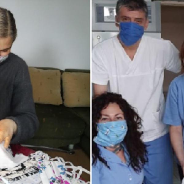 MAJKA I ĆERKA IZ PADINJAKA ŠILE SU MASKE I ZA OVU SRPSKU BOLNICU: Najšareniji dezeni stigli su iz CRNO-BELOG KRAJA