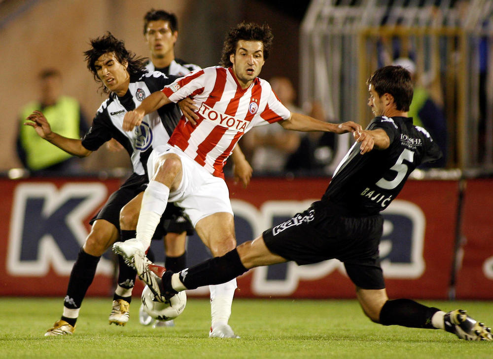 Burzanović na Večitom derbiju 2007. godine u Humskoj  