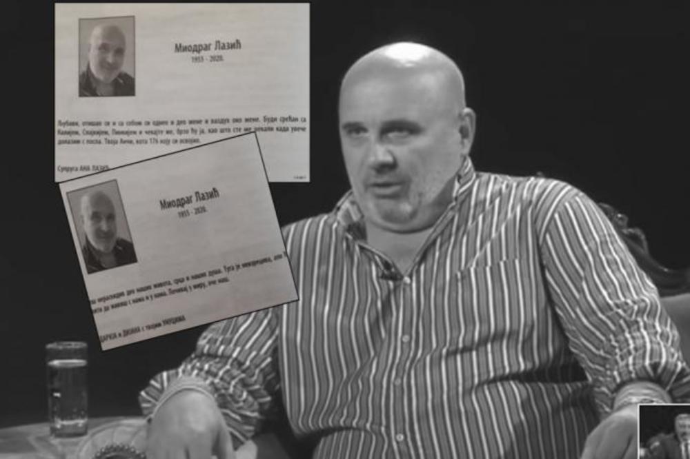 LJUBAVI, OTIŠAO SI I SA SOBOM ODNEO DEO MENE! Supruga i ćerka pokojnog dr Miodraga se oprostile od voljenog!