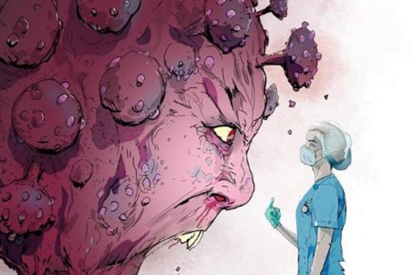 DA LI JE OVO NAJJAČA KARIKATURA U DOBA KORONE? Pogledajte samo ovu prkosnu doktorku i šta to pokazuje virusu