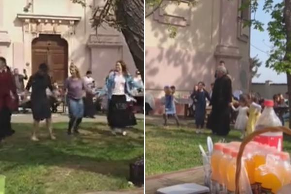 NAROD RASPALIO KOLCE USRED USKRŠNJE NEDELJE, POSKAKUJE I STARO I MLADO, I POP I DECA! Ljudi, da li ste normalni?