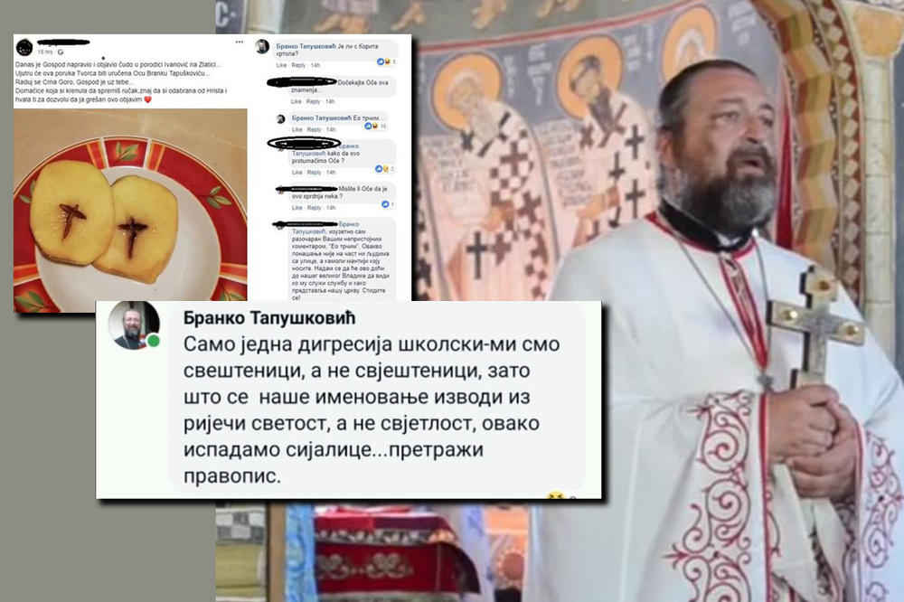 MI SMO SVEŠTENICI, NE SVJEŠTENICI, IZ REČI SVETOST, NE SVJETLOST, OVAKO SMO SIJALICE! Sveštenik Tapušković briljira