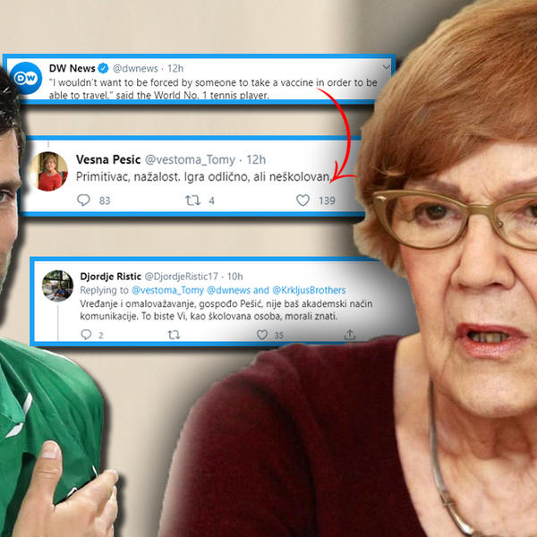 NOLE JE NA ŽALOST PRIMITIVAC, ODLIČNO IGRA, ALI JE NEŠKOLOVAN: Vesna Pešić napala tenisera, pa se predomislila!