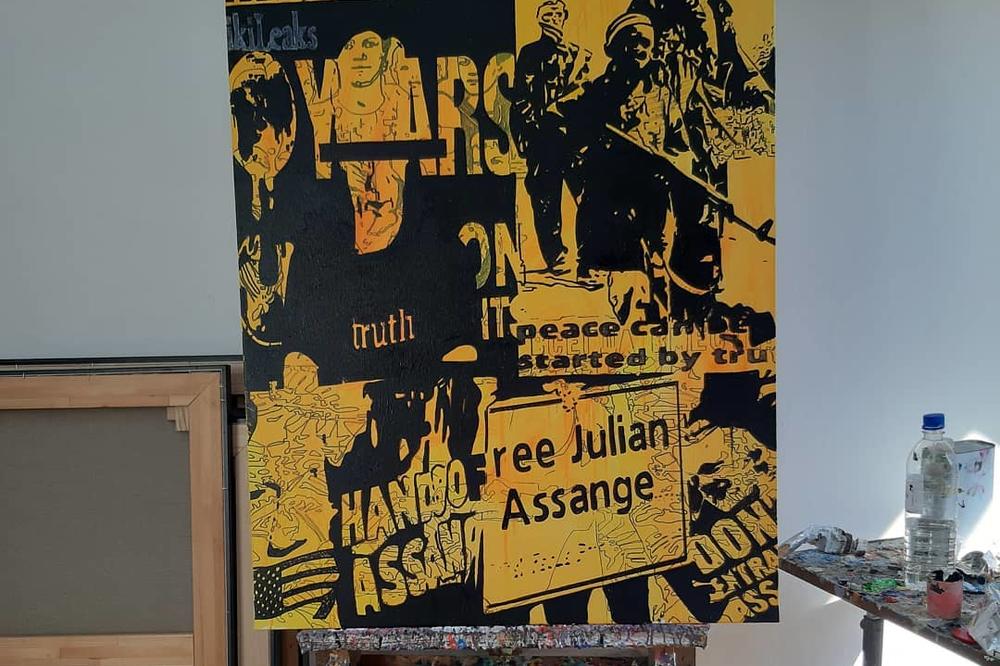 Beogradski slikar Vladislav Šćepanović dobio porudžbinu od Džulijana Asanža